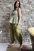 Nonni Gingham Bandeau Cami Olive